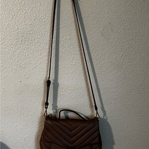 Chic Brown Quilted Handbag